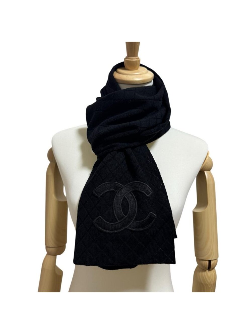 Chanel CC Logo Scarf Shawl Wool